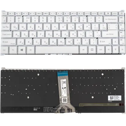 фото, Клавіатура для ноутбука ACER (ConceptD 5 CN516-72) rus, white, без кадру, підсвічування клавіш