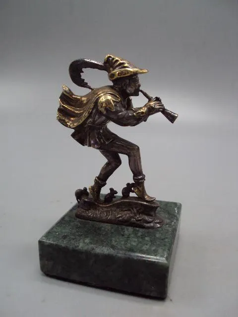 Купити Фигурка серебро на подставке Rattenfanger von Hameln Нильс и крысы сказка Волшебная дудочка №14272