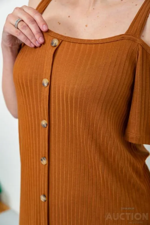 Сукня, цвет коричневый, 244R269 Де купити