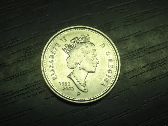 Купити 5 центів 2002 Канада 50 років правління Єлизавети