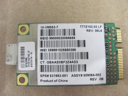 Купити номер0320-38 модем T77Z102.02 LF 531993-010 для HP ProBook 4525s 4520, 4520S, 4525 оригінал