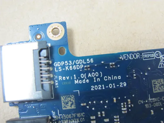 667-14 плата LAN AUDIO GDP53/GDL56 LS-K66DP NBX0002TI00 для Dell Inspiron G15 5510 5511 5515  5520 5521 5525 оригінал Продаж