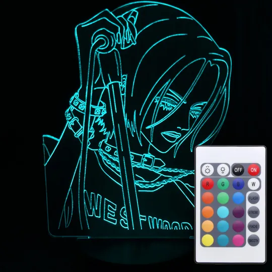 Акриловий світильник-нічник з пультом 16 кольорів Нана Осакі tty-n000791 Ціна