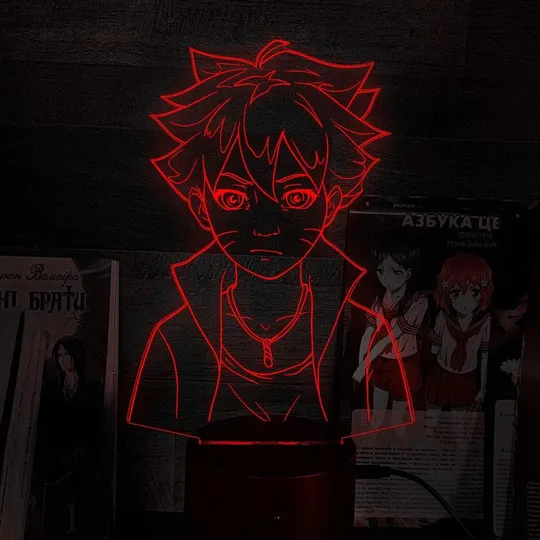 Акриловий світильник-нічник Баруто червоний tty-n002090 Ціна