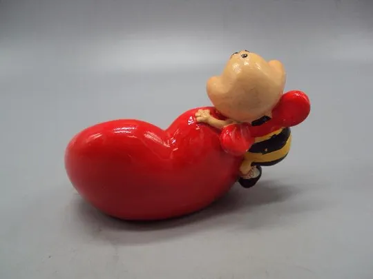 Купити Настольная подставка для украшений пчела и сердечко пчелка с сердцем пластик высота 7,3 см №11597