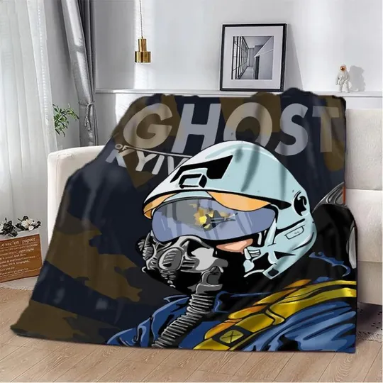 Плед патриотический 3D Призрак Киева! 20222342_B 10631 135х160 см Ціна