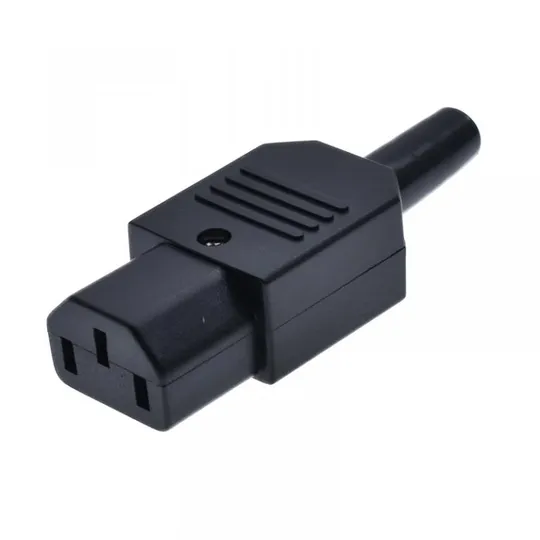 Роз'єм IEC(C13)-конектор Lucom (62.09.8062) кабельний прямий 10A Copper ABS Ціна