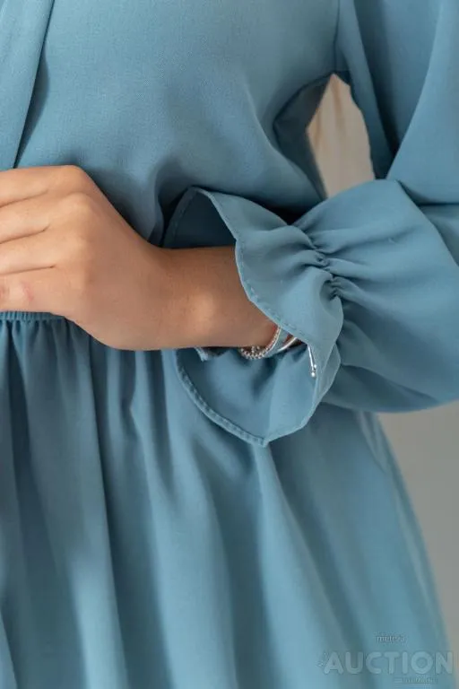 Платье нарядное, цвет темно-бирюзовый, 204R601 Де купити