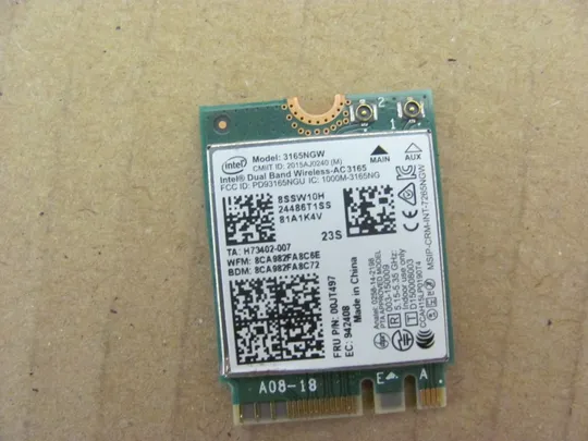 номер0273-26 WI-FI модем 3165NGW H73402-007 для Lenovo IdeaPad 320 320-15  IdeaPad 720-15IKB E580 Оригінал З аукціону