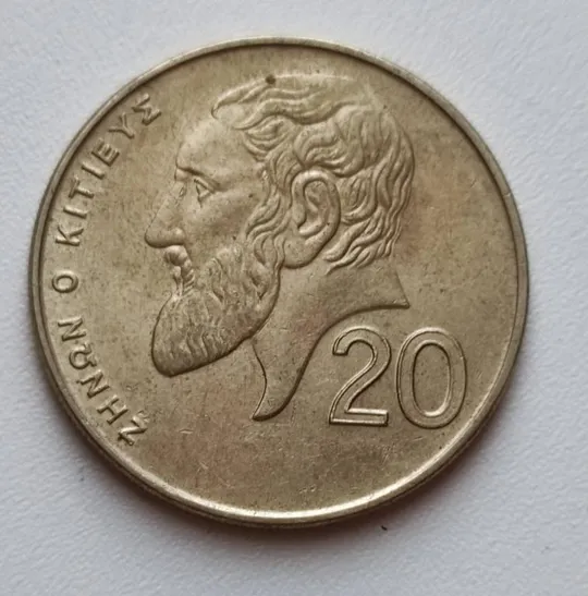 20 центов 1998 года монета Кипра портрет Зенона оригинал vs365 Ціна