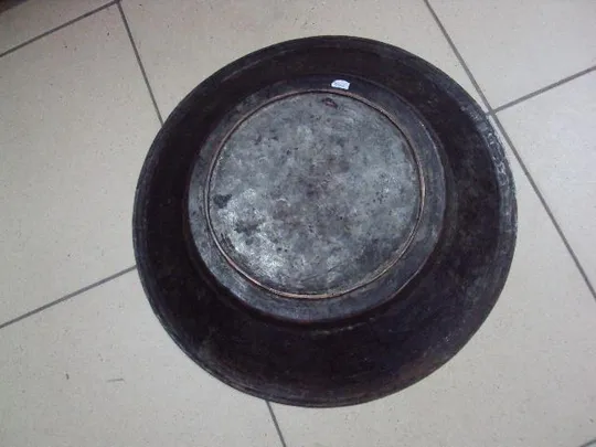 Поднос круглый тарелка медь высота 5,5 см, диаметр 36,5 см (№1261) Недорого