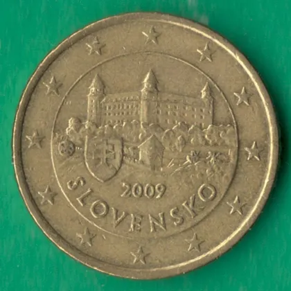 фото, 50 євроцентів 2009 року Словаччина [ГТ]