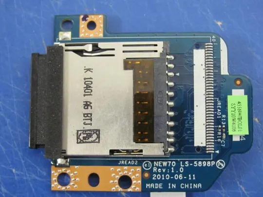 №179-7 CardReader LS-5898P для 5552G 5250 5251 5741 5742 5551 5552 PEW96 TE11 TM80 TM81 TM86 TM89 З аукціону