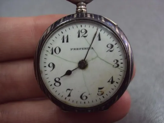 часы карманные preferita remontoir cylindre серебро №80 (№2181) З аукціону