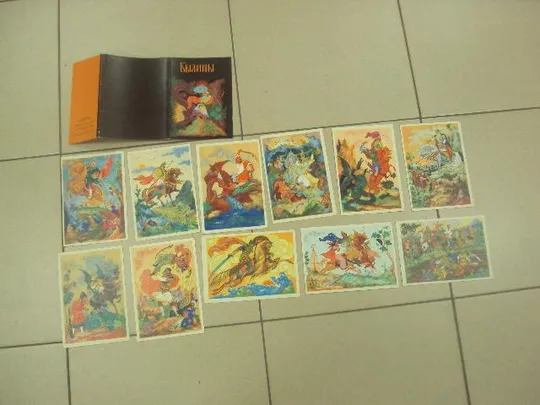 набор открыток былины 1964 суркова палех 11 шт №13272 Продаж