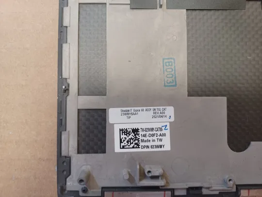 номер1056-7 Кришка панель палмрест 023WMY клавіатура робоча для DELL XPS 17 9700 9710 Precision 5750 5760  топкейс Верхня панель палмрест cover-C оригінал в Україні