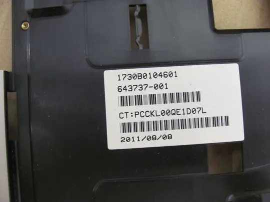 номер0109-2 Кришка панель палмрест 6070B0478701 643737-001 для HP ELITEBOOK 8470P 8460P Оригінал Характеристики