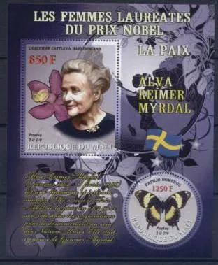фото, Мали Альва Мюрдаль Нобель Бабочки Орхидея 2009