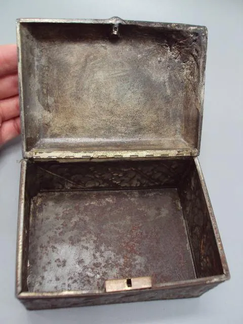 Шкатулка металл узор листья листочки размер 11,5 х 8,5 см №13164 Характеристики