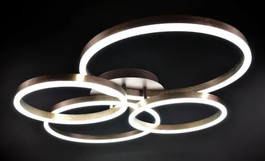 Люстра потолочная LED с пультом A8008/2+2B-cf Коричневый 11х63х83 см. Продаж