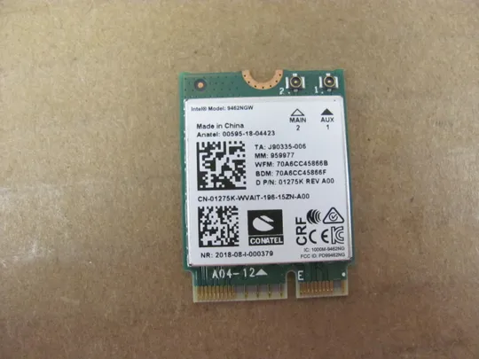 749-45 WI-FI модуль 9462NGW 01275K  для Dell Inspiron/Vostro 15 3510 3511 3515 3520 3521 3525   оригінал Ціна