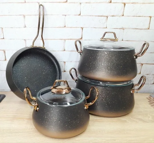 Набор посуды OMS 3041-IND-Bronze 7 предметов бронзовый Ціна