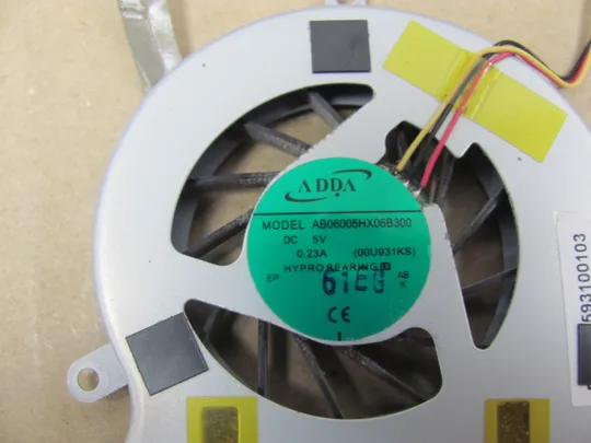382-43 Вентилятор (кулер, FAN)  AB06005HX06B300 00U931KS  для Topstar U931 ( Schenker ) оригінал З аукціону