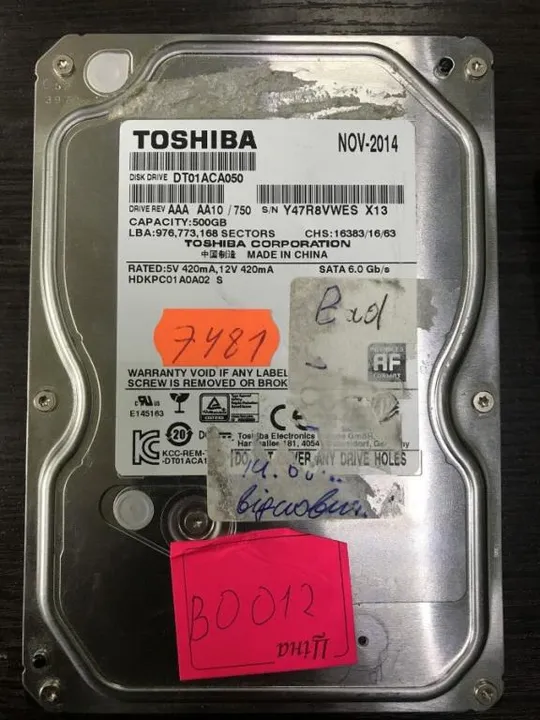 B0012 Toshiba DT01ACA050 500Gb Sata 220 0A90377 01 Ціна