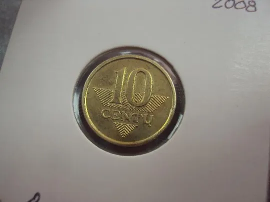 монета литва 10 центов 2008 №8205 Ціна