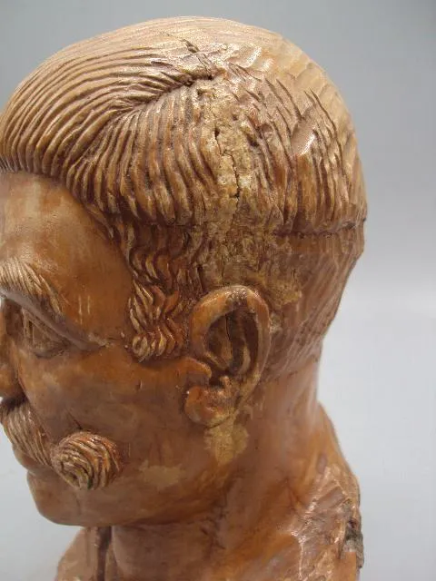 Фигура дерево статуэтка бюст козак авторский высота 18,5 см №13805 З аукціону