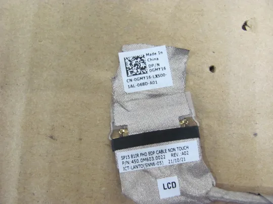 номер0728-18 шлейф 0GMY16 450.0M603.0022 для  DELL  Latitude 5520 5521 Precision 3560 3561 Шлейф дисплея Шлейф підключення дисплея Шнур для відеоекрана Шлейф екрана Laptop matrix cable оригінал Інтернет-аукціон