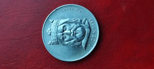 2002 год монета Карл Великий, принципат Андорра, блестит ps643 З аукціону