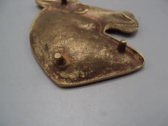 Пепельница бронза лошадь конь лошадка голова лошади высота 1,5 см, размер 6,8 х 8,7 см №14474 Недорого