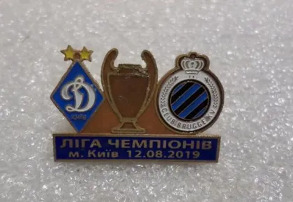 фото, Футбол значок - ФК Динамо Киев -Брюгге Бельгия Лига Чемпионов 2019-20