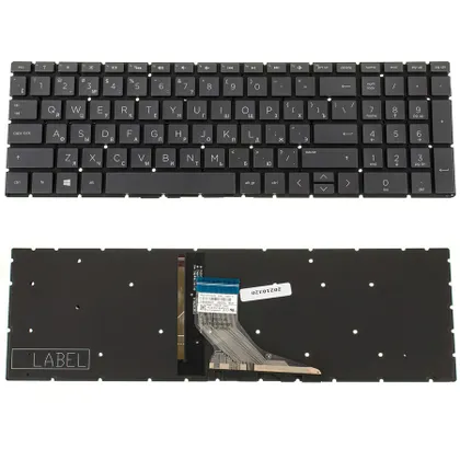 фото, Клавіатура для ноутбука HP (250 G7, 255 G7 series) rus, black, без фрейма, підсвічування клавіш(оригінал)