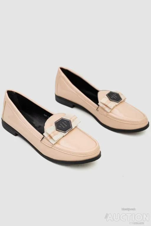 Туфли женские лаковые 244R18-00944, цвет Светло-бежевый З аукціону
