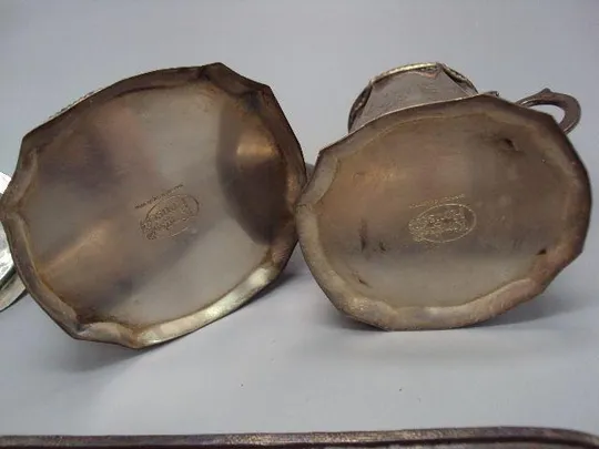 Набор кофейник чайник, сахарница и поднос королевский дом King's House Sheffield Collection №13674 Недорого