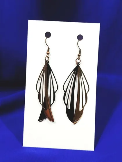 фото, Сережки “Чорне золото” – стильна біжутерія