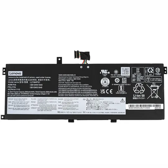 Оригінальна батарея для ноутбука Lenovo L21C4PG1 (ThinkPad L13 Gen 4) 15.36 3000mAh 46Wh Black Ціна