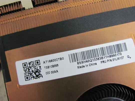 61-28 система охолодження AT166002TB0 01LW127 для  Lenovo Thinkpad   E480 E580 оригінал Продаж