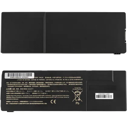 фото, Батарея для ноутбука Sony BPS24 (VGP-BPL24, VGP-BPS24, VGP-BPSC24, SONY VAIO: VPCSA, VPCSB, VPCSE series) 10.8V 5200mAh Black