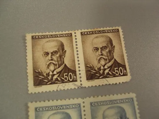 Купити марки сцепки Чехословакия 1945 стандарт личности лот 4 шт гаш №1576