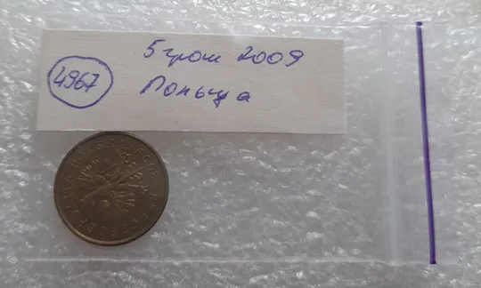 (4967) 5 грош 2009 (5 грошей Польща, Польша, Polska) Продаж