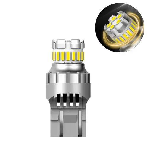 LED T20 W21W лампа в автомобиль 2шт, 18+5 SMD 4014 3030, с обманкой, белый Ціна