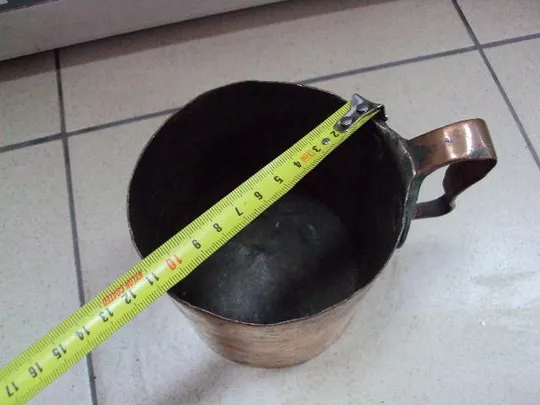 Кружка медь старая высота 11,5 см, диаметр 10,9 см №261 Де купити