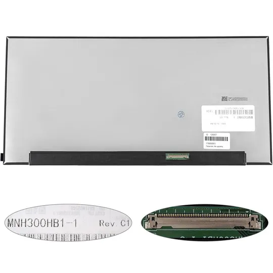 Матриця 17.3&quot; MNH300HB1-1 (3072*1440, 50pin(eDP, IPS, 120HZ), LED, SLIM(без планок та вушок), матова, роз&#039;єм праворуч внизу) для Ціна
