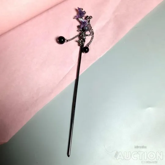 Шпилька з метеликом китайська паличка для волосся з підвіскою З аукціону