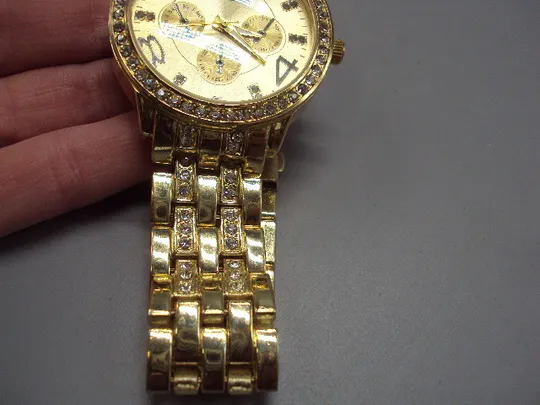 Мужские наручные часы Geneva quartz model SP68 кварц с браслетом длина 21,2 см №15893 Продаж