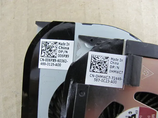 номер0356-5 Вентилятор (кулер, FAN) 006PX9 0HMWC7   для  Dell Latitude E7440  E7420 E7440 E7450 оригінал З аукціону