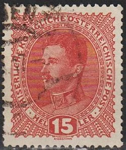 1917 - Австрія - Кайзер Карл І 15 Мі.221  _гаш Ціна